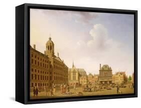 Dam Square - Amsterdam, 1782-Isaak Ouwater-Framed Stretched Canvas
