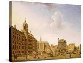 Dam Square - Amsterdam, 1782-Isaak Ouwater-Stretched Canvas