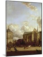 Dam Square with Nieuwe Kerk (New Church) and Koninklijk Paleis (Royal Palace)-Jan Van Der Heyden-Mounted Giclee Print