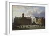 Dam Square with the Royal Palace, Amsterdam, 1855-Cornelis Springer-Framed Giclee Print