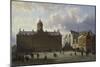 Dam Square with the Royal Palace, Amsterdam, 1855-Cornelis Springer-Mounted Giclee Print