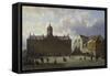 Dam Square with the Royal Palace, Amsterdam, 1855-Cornelis Springer-Framed Stretched Canvas