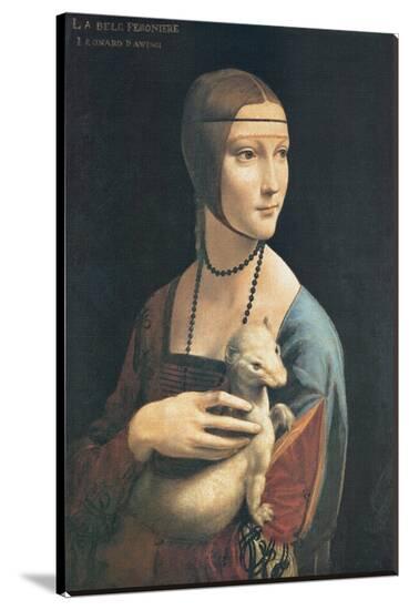 Dama con Ermellino-Leonardo da Vinci-Stretched Canvas