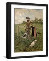 Dama Con Sombrilla, 1880-1888-Francisco Miralles-Framed Giclee Print