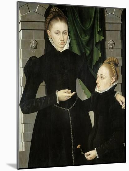 Dama Y Niña, 1567-Adraien Van Cronenburch-Mounted Giclee Print