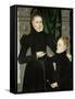 Dama Y Niña, 1567-Adraien Van Cronenburch-Framed Stretched Canvas