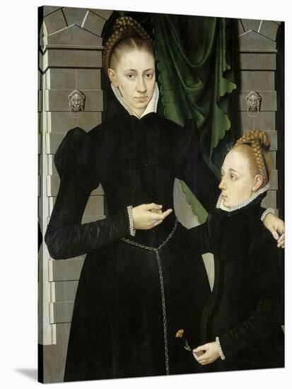 Dama Y Niña, 1567-Adraien Van Cronenburch-Stretched Canvas