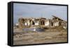 Damage Caused to Houses by Hurricane Katrina-John Cancalosi-Framed Stretched Canvas
