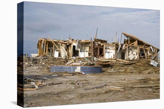 Damage Caused to Houses by Hurricane Katrina-John Cancalosi-Stretched Canvas