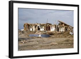 Damage Caused to Houses by Hurricane Katrina-John Cancalosi-Framed Photographic Print