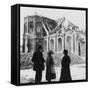 Damage to the Church of Notre Dame, Armentières, France, World War I, C1914-C1918-Nightingale & Co-Framed Stretched Canvas