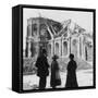 Damage to the Church of Notre Dame, Armentières, France, World War I, C1914-C1918-Nightingale & Co-Framed Stretched Canvas