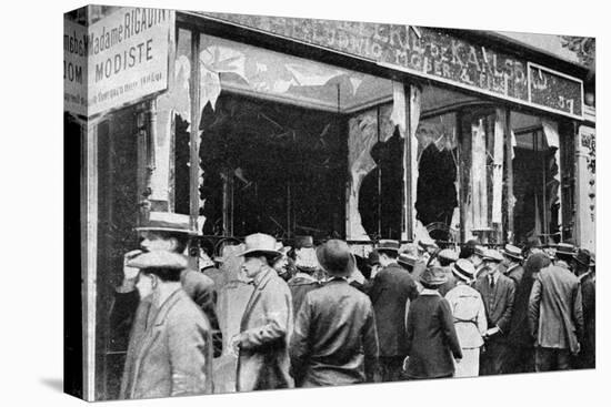 Damaged Austrian Jewellers' Shop, Paris, First World War, 1914-null-Stretched Canvas