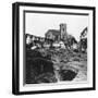 Damaged Exterior of the Church of St Vaast, Armentières, France, World War I, C1914-C1918-Nightingale & Co-Framed Giclee Print