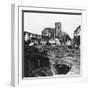 Damaged Exterior of the Church of St Vaast, Armentières, France, World War I, C1914-C1918-Nightingale & Co-Framed Giclee Print