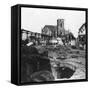 Damaged Exterior of the Church of St Vaast, Armentières, France, World War I, C1914-C1918-Nightingale & Co-Framed Stretched Canvas