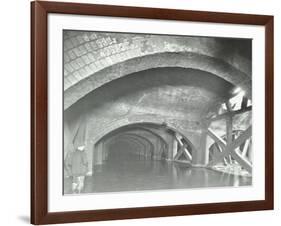 Damaged Interior of the Underground Reservoir, Beckton Sewage Works, London, 1938-null-Framed Photographic Print