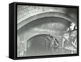 Damaged Interior of the Underground Reservoir, Beckton Sewage Works, London, 1938-null-Framed Stretched Canvas