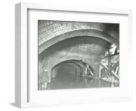 Damaged Interior of the Underground Reservoir, Beckton Sewage Works, London, 1938-null-Framed Photographic Print