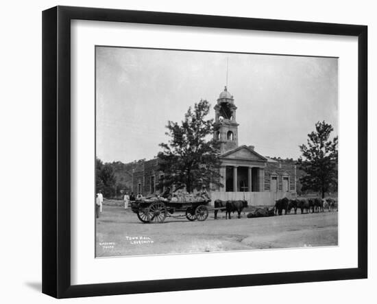 Damaged Town Hall During Boer War-null-Framed Premium Photographic Print