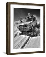 Damaraland, Four Wheel Drive Vehicles are the Best Means of Travel in Desert Environment, Namibia-Mark Hannaford-Framed Photographic Print