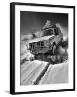 Damaraland, Four Wheel Drive Vehicles are the Best Means of Travel in Desert Environment, Namibia-Mark Hannaford-Framed Photographic Print
