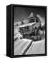 Damaraland, Four Wheel Drive Vehicles are the Best Means of Travel in Desert Environment, Namibia-Mark Hannaford-Framed Stretched Canvas
