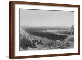 Damascus, Distant View from the Mountain Side-William Henry Bartlett-Framed Giclee Print