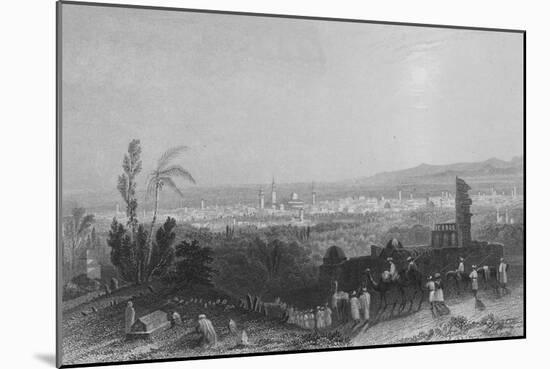 Damascus, from Above Salahyeh-William Henry Bartlett-Mounted Giclee Print