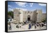 Damascus Gate in the Old City, UNESCO World Heritage Site, Jerusalem, Israel, Middle East-Yadid Levy-Framed Stretched Canvas