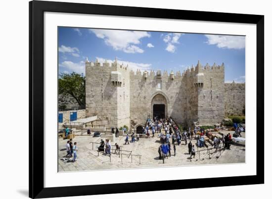 Damascus Gate in the Old City, UNESCO World Heritage Site, Jerusalem, Israel, Middle East-Yadid Levy-Framed Photographic Print