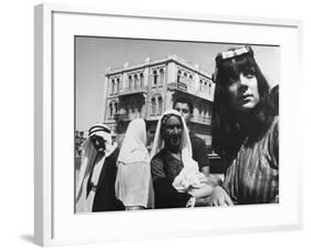 Damascus Gate Tourists-null-Framed Photographic Print