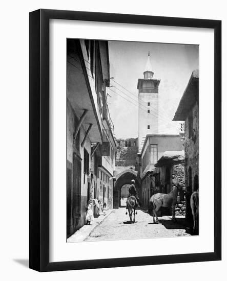 Damascus Street 1933-null-Framed Photographic Print