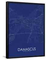 Damascus, Syrian Arab Republic (Syria) Blue Map-null-Framed Poster