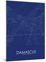 Damascus, Syrian Arab Republic (Syria) Blue Map-null-Mounted Poster