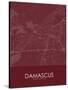 Damascus, Syrian Arab Republic (Syria) Red Map-null-Stretched Canvas