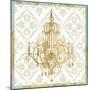 Damask Chandelier II-Jennifer Goldberger-Mounted Art Print