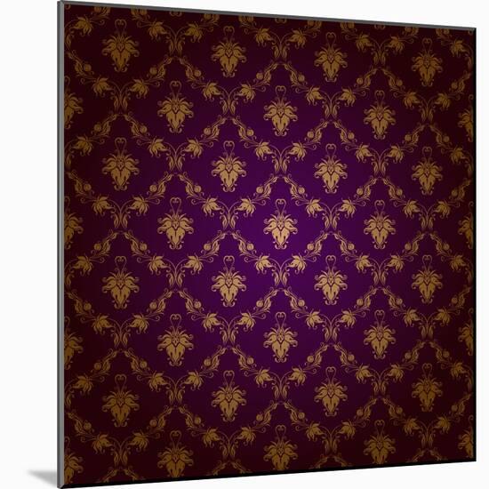 Damask Floral Pattern-juli_goncharova-Mounted Art Print