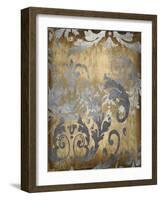 Damask in Gold I-Ellie Roberts-Framed Art Print