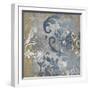 Damask in Silver and Gold II-Ellie Roberts-Framed Art Print