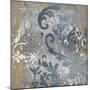 Damask in Silver and Gold II-Ellie Roberts-Mounted Art Print