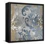 Damask in Silver and Gold II-Ellie Roberts-Framed Stretched Canvas