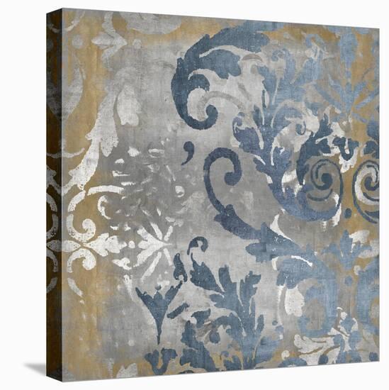 Damask in Silver and Gold II-Ellie Roberts-Stretched Canvas