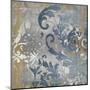 Damask in Silver and Gold II-Ellie Roberts-Mounted Art Print