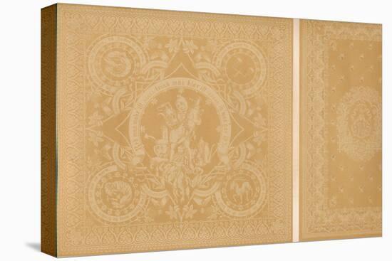 'Damask Linen by Mr C. Faber, Stuttgart and Messrs. Burre Bros. Dumferline', 1863-Robert Dudley-Stretched Canvas