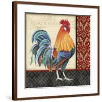 Damask Rooster-D-Jean Plout-Framed Giclee Print