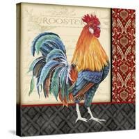 Damask Rooster-D-Jean Plout-Stretched Canvas