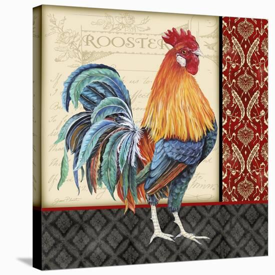 Damask Rooster-D-Jean Plout-Stretched Canvas