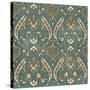 Damask Rooster-F-Jean Plout-Stretched Canvas