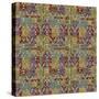 Damask Rooster-L-Jean Plout-Stretched Canvas